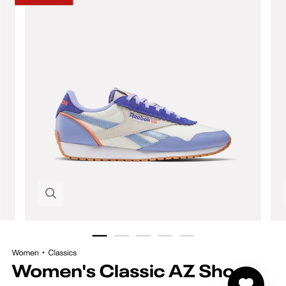 Reebok Women's Classic AZ Sneakers - Lavender and White